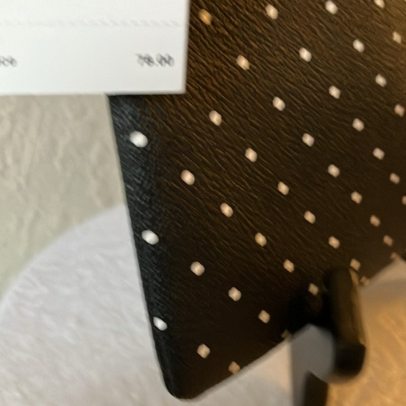 Kate Spade: Gia Kennywood Black with Cream Polka Dots Zip Pouch - Picture 6 of 16
